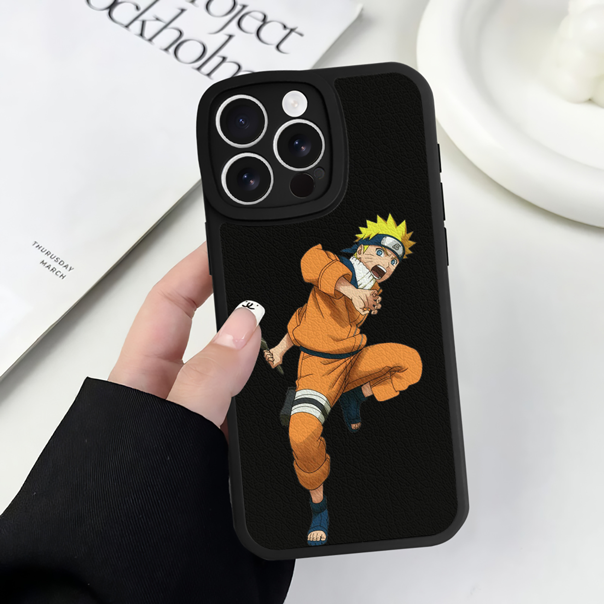 （画像用） NARUTO -ナルト- うずまき ナルト Uzumaki Naruto 【iPhone 16シリーズ対応】シリコンスマホケース（レザー調） 材質：シリコン